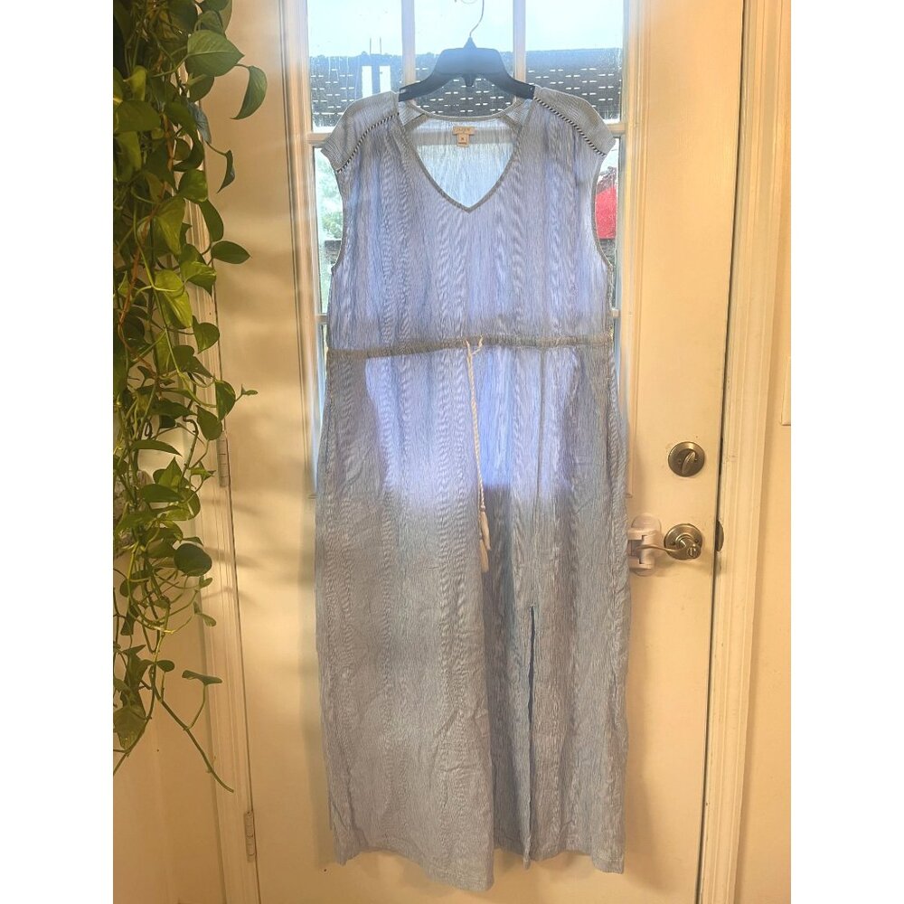 Jcrew Womens Light Blue Maxi Sleeveless Breathable Beach Summer Dress XL